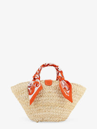 Dolce & Gabbana Women Maiolica Shoulder Bag In Leather And Raffia