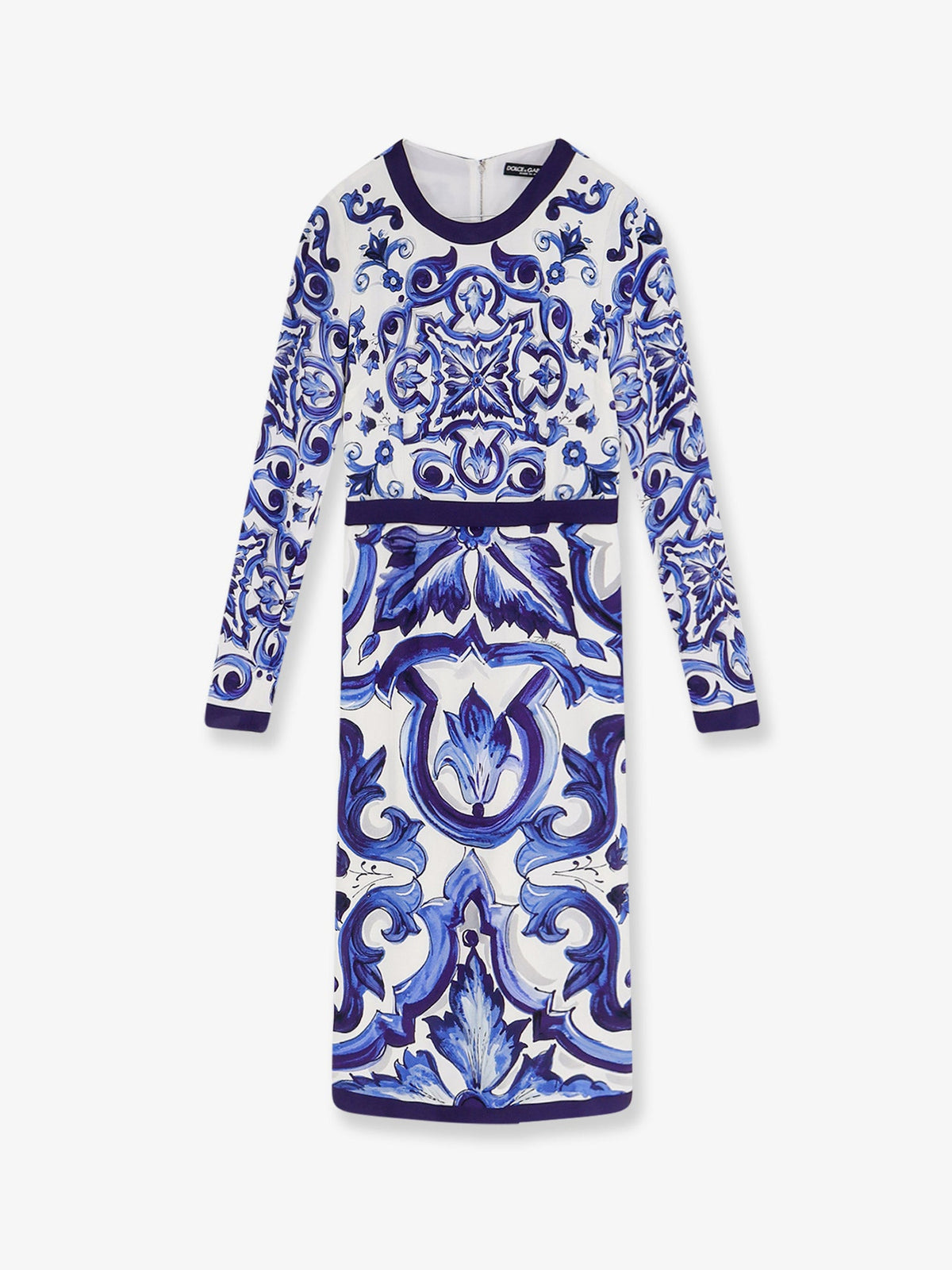 DOLCE & GABBANA Dolce & Gabbana Women Silk Blend Dress With Maiolica Print