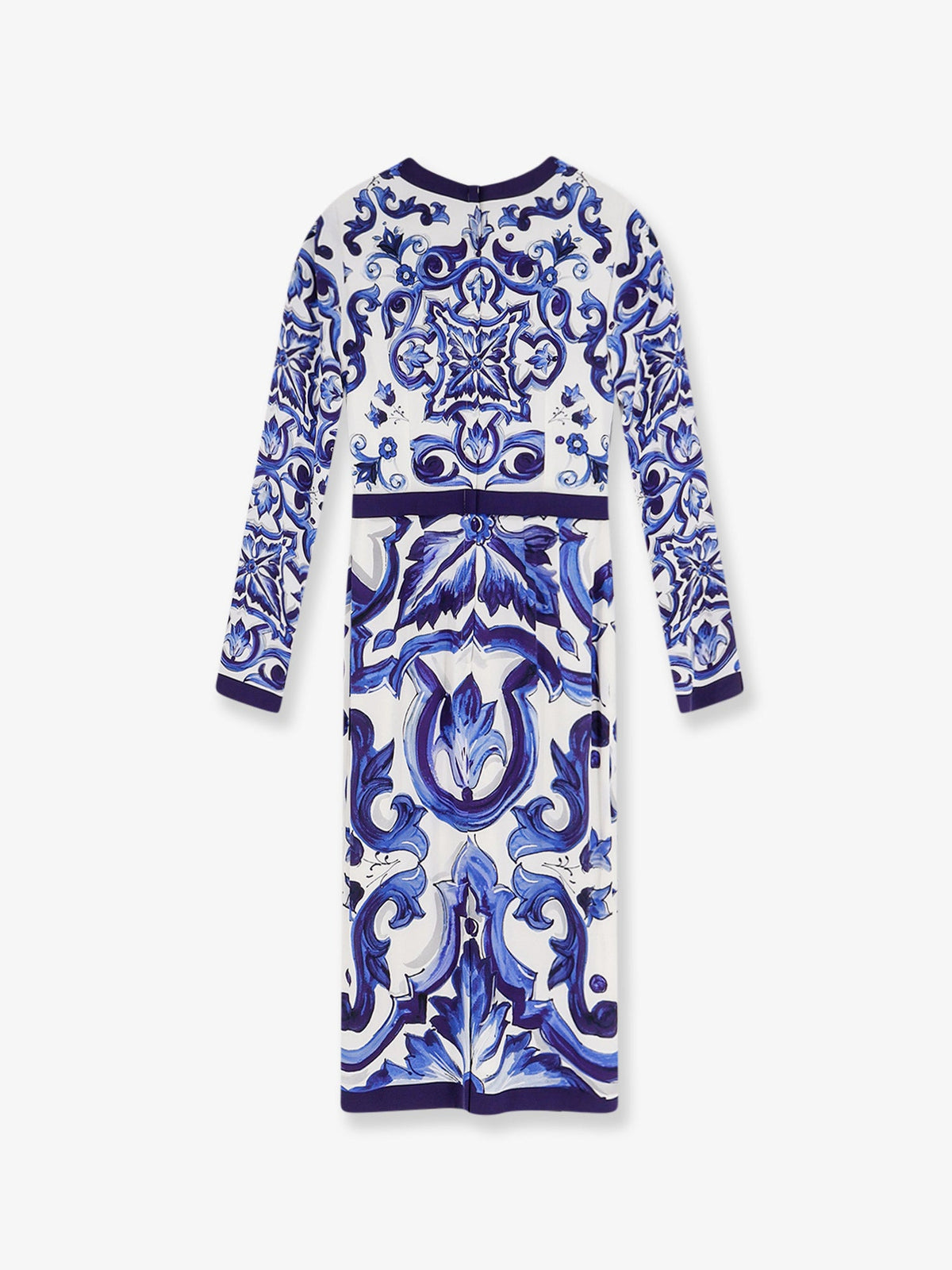 DOLCE & GABBANA Dolce & Gabbana Women Silk Blend Dress With Maiolica Print