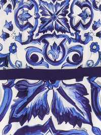 DOLCE & GABBANA Dolce & Gabbana Women Silk Blend Dress With Maiolica Print