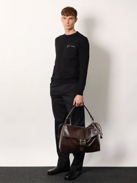 Fendi Men Fendi Flux Maxi Messenger Leather Shoulder Bag