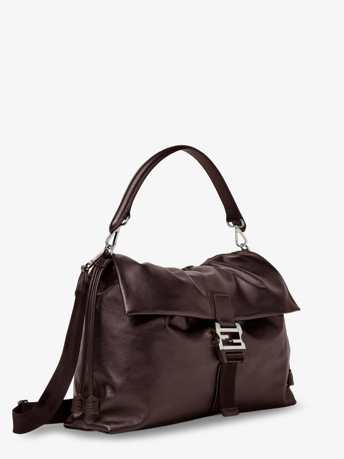 Fendi Men Fendi Flux Maxi Messenger Leather Shoulder Bag