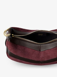 Fendi Women Fendigraphy Mini Leather Handbag With Metal Lettering Logo
