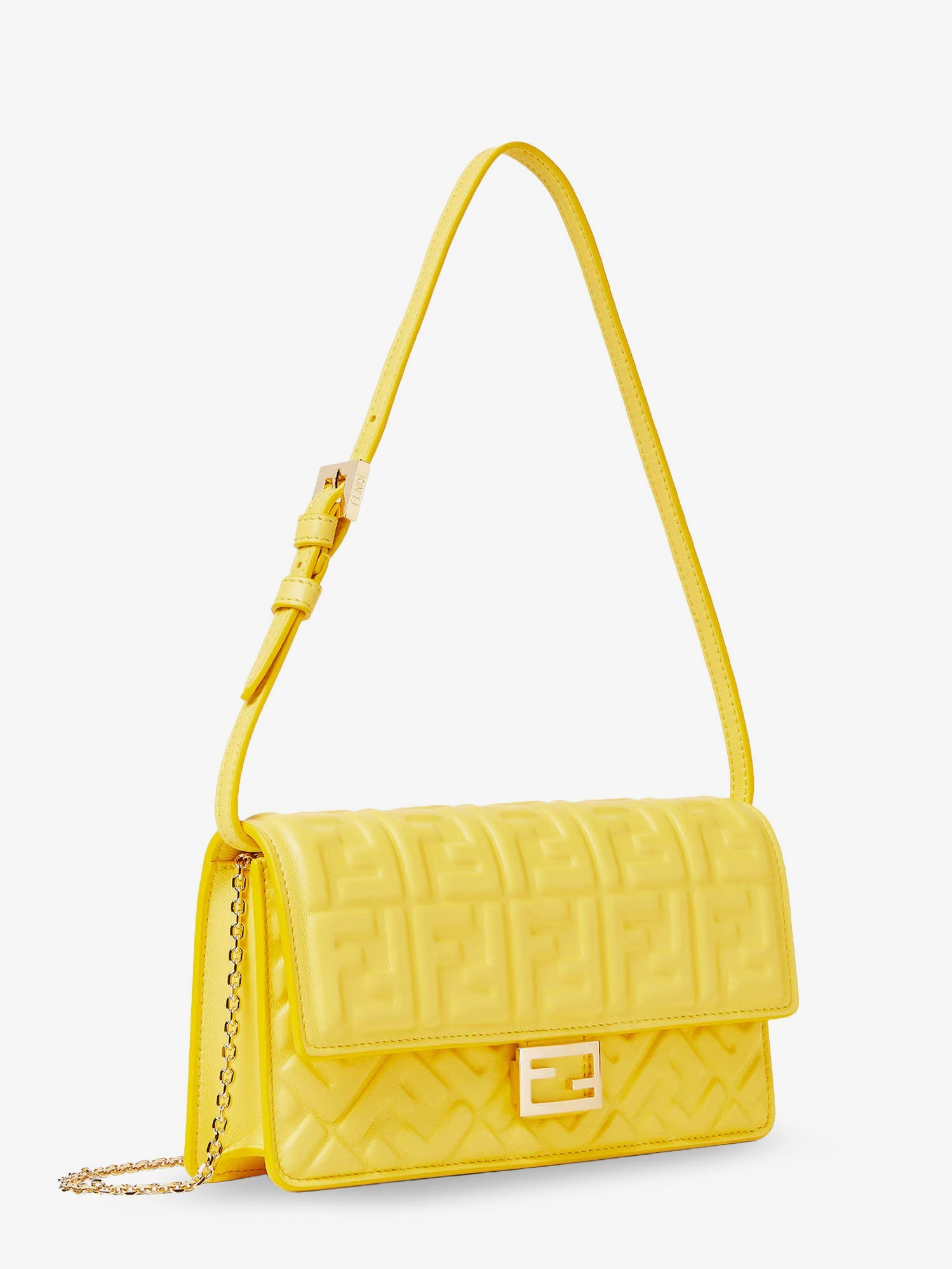 Fendi Women Leather Wallet On Chain Baguette