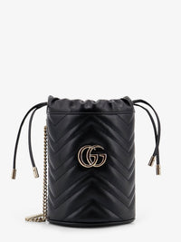 Gucci Women Gg Marmont Matelasse Leather Bucket Bag