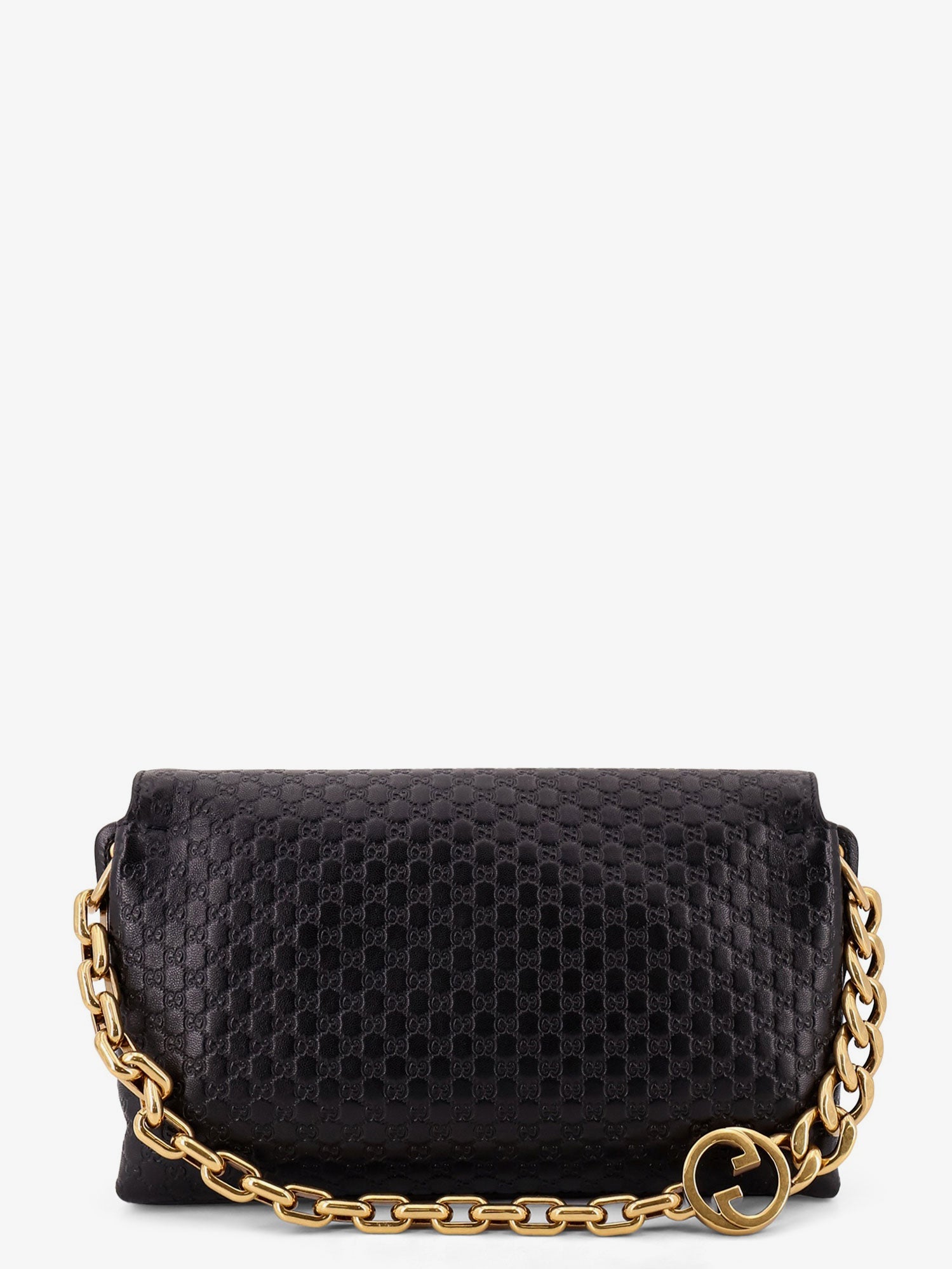 Gucci Women Leather Crossbody Bag With Embossed Gg Motif