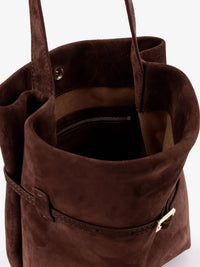 MANU ATELIER Manu Atelier Women Suede Tote Du Jour Shoulder Bag