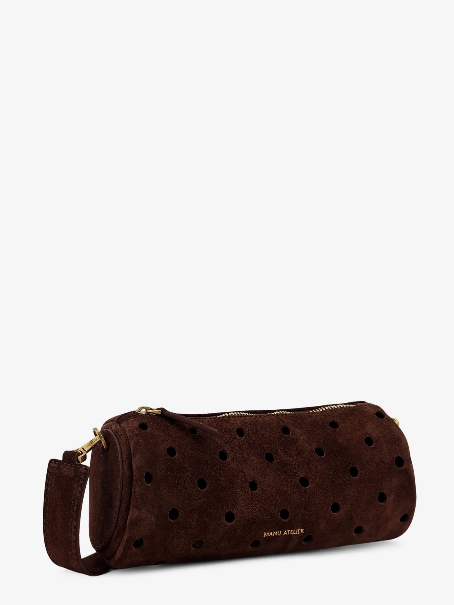 MANU ATELIER Manu Atelier Women Mini Cylinder Suede Crossbody Bag