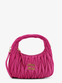 Miu Miu Women Wander Matelasse Suede Shoulder Bag