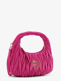 Miu Miu Women Wander Matelasse Suede Shoulder Bag