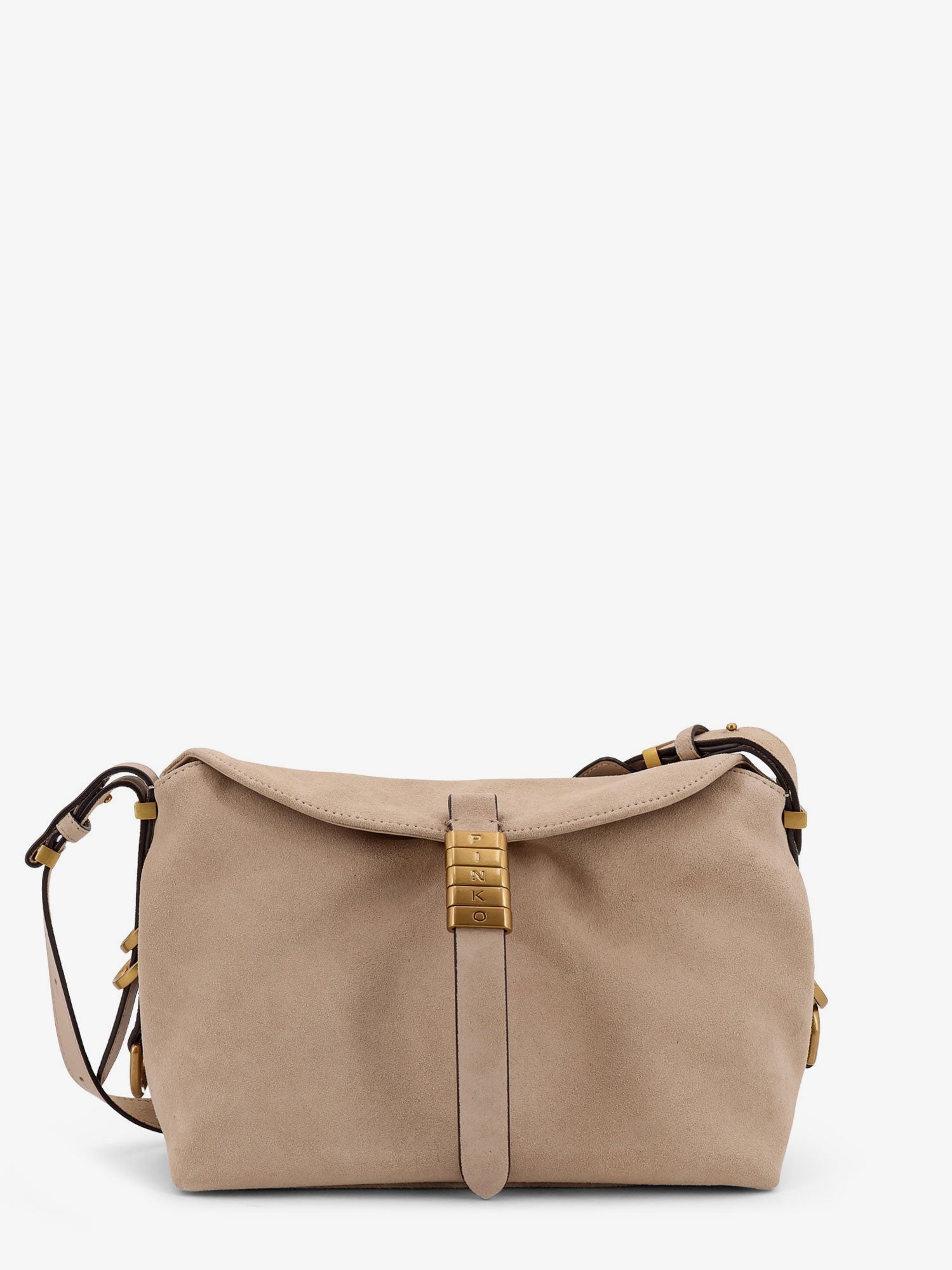 PINKO Pinko Women Leather Shoulder Bag With Metal Logo Detail