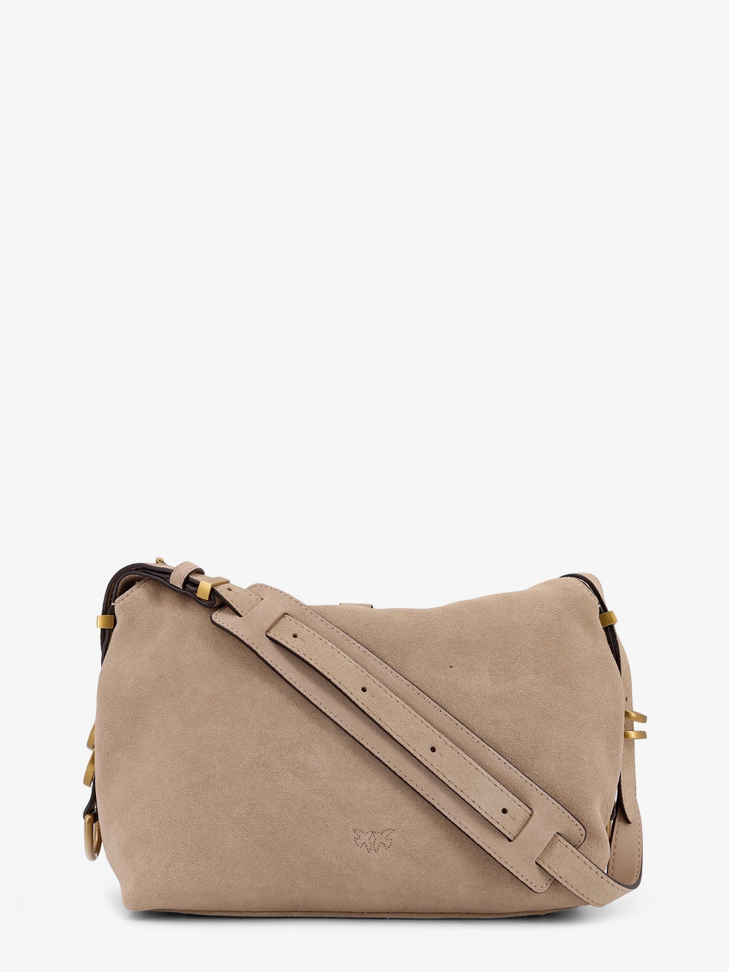 PINKO Pinko Women Leather Shoulder Bag With Metal Logo Detail