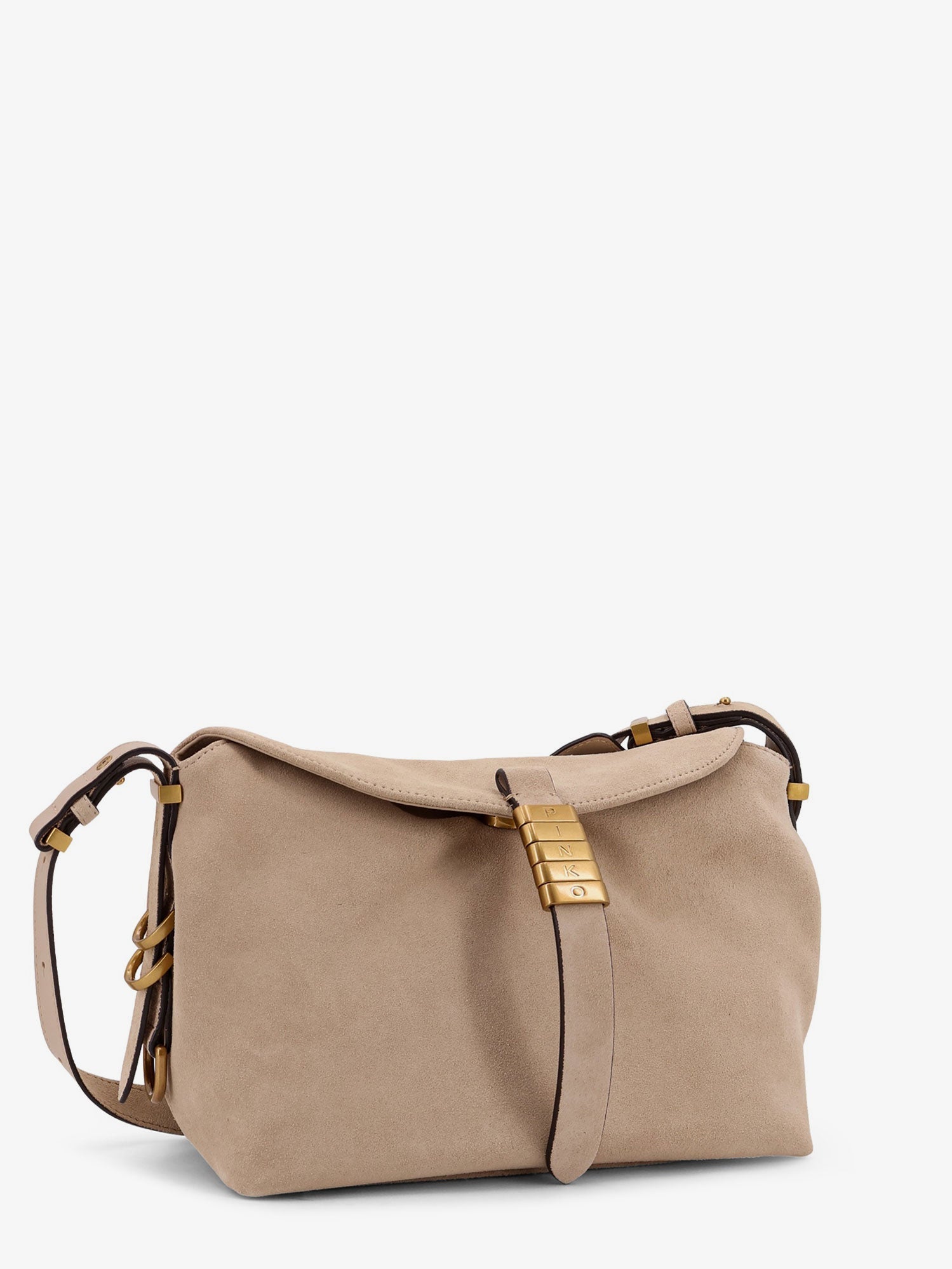 PINKO Pinko Women Leather Shoulder Bag With Metal Logo Detail