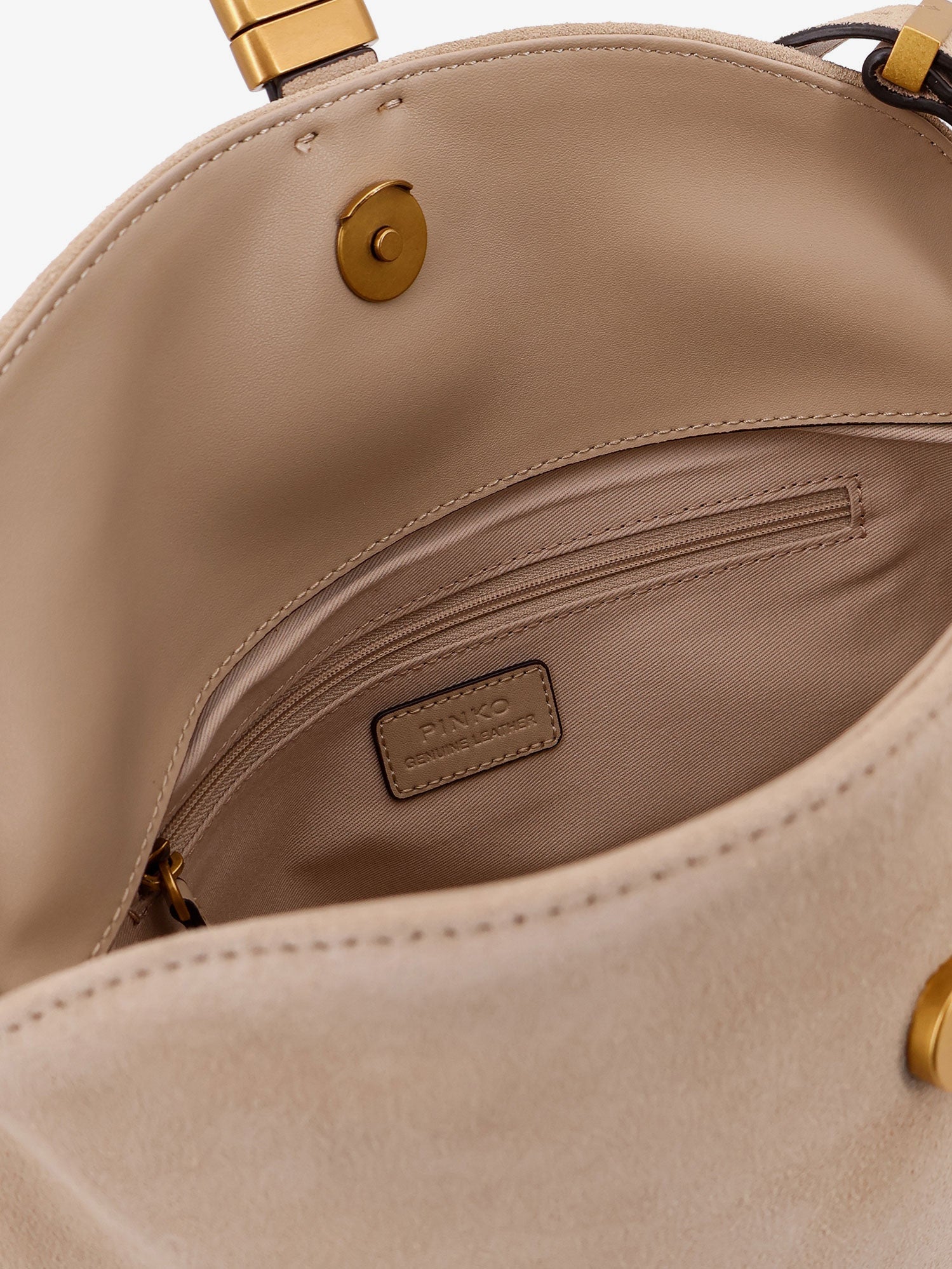 PINKO Pinko Women Leather Shoulder Bag With Metal Logo Detail