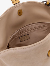 PINKO Pinko Women Leather Shoulder Bag With Metal Logo Detail