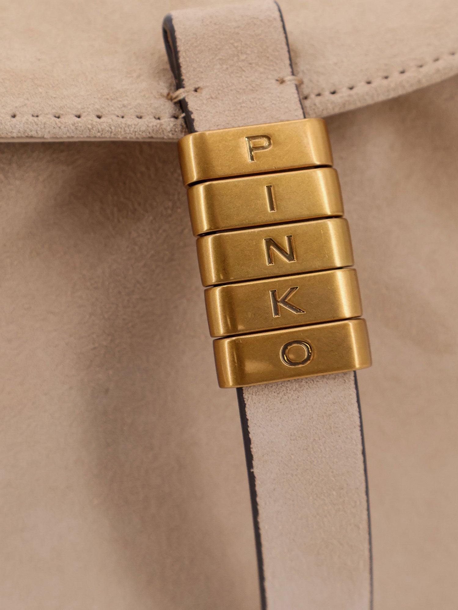 PINKO Pinko Women Leather Shoulder Bag With Metal Logo Detail