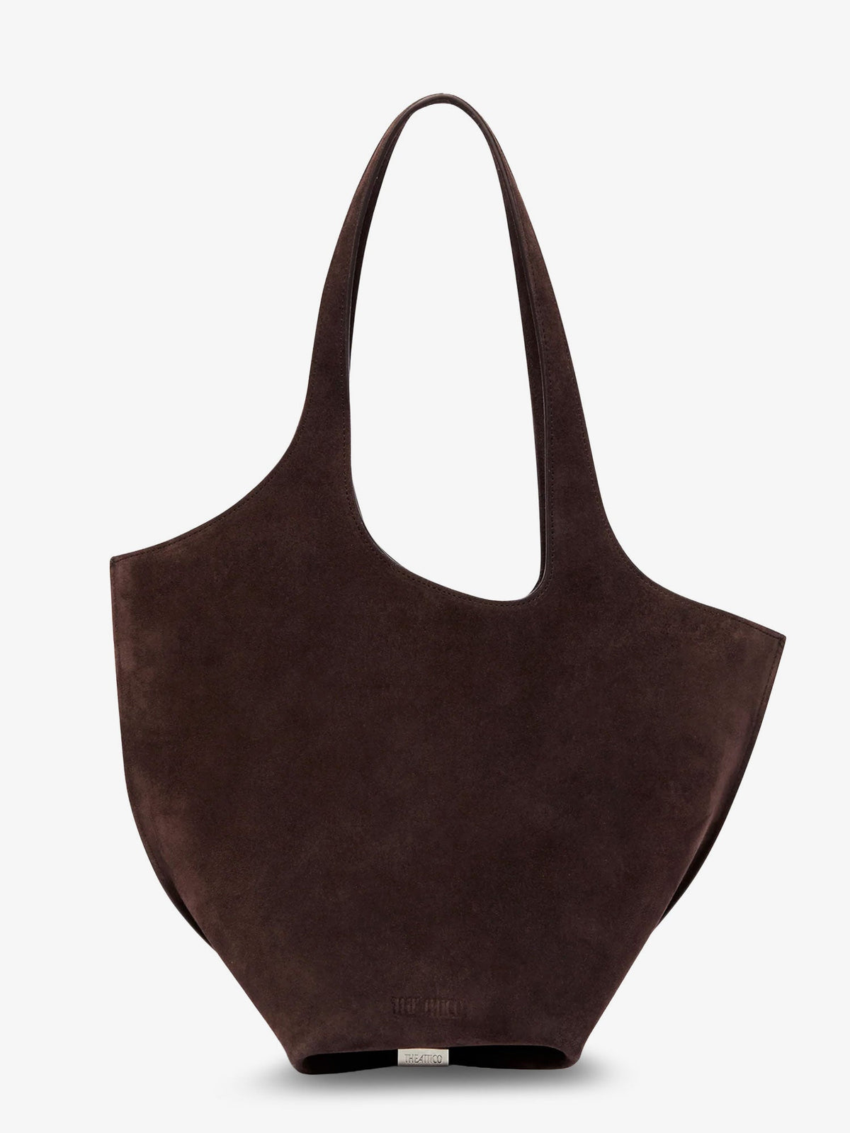 The Attico Women La Scoop Suede Shoulder Bag