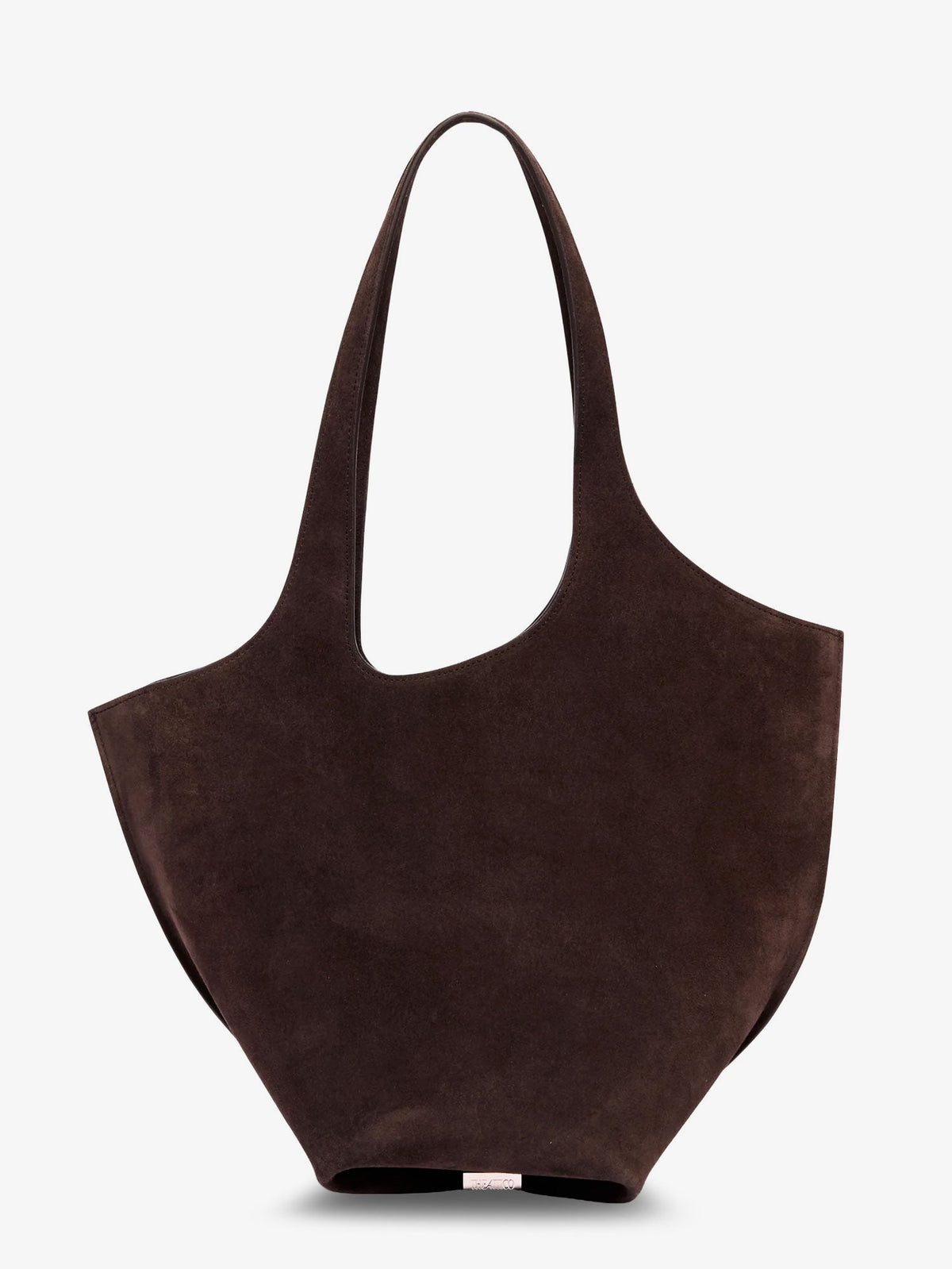The Attico Women La Scoop Suede Shoulder Bag