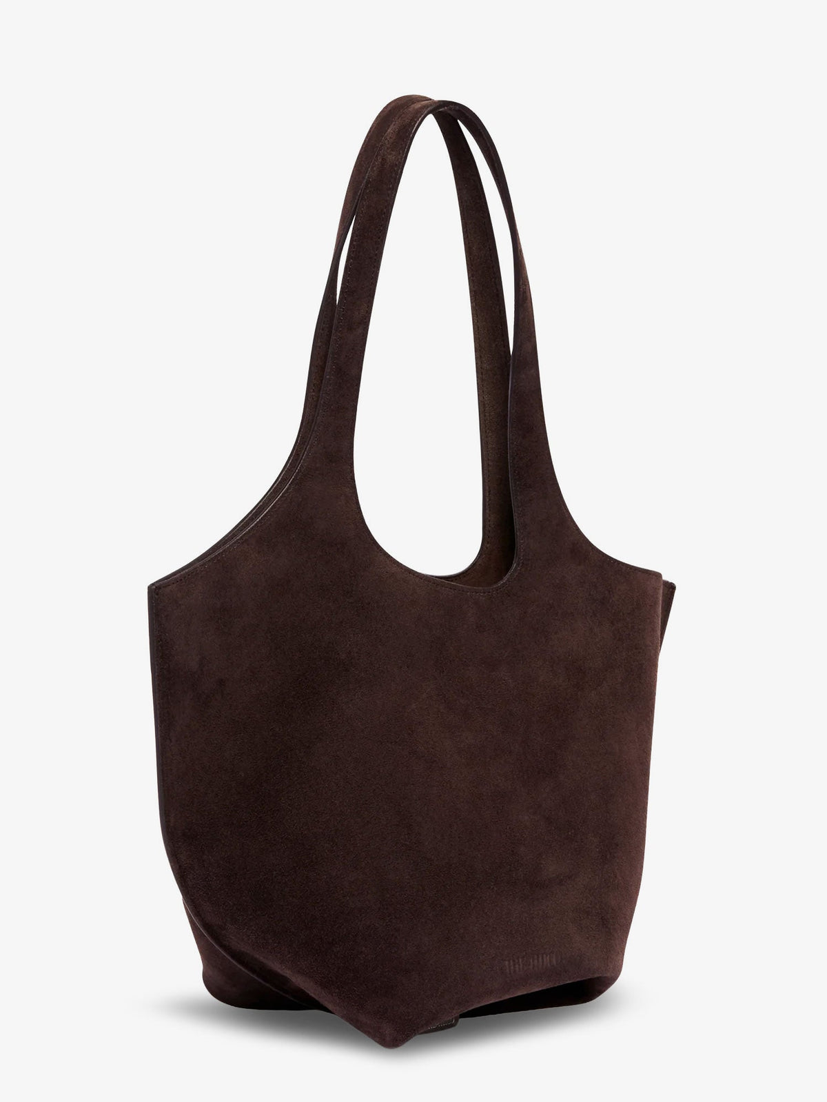 The Attico Women La Scoop Suede Shoulder Bag