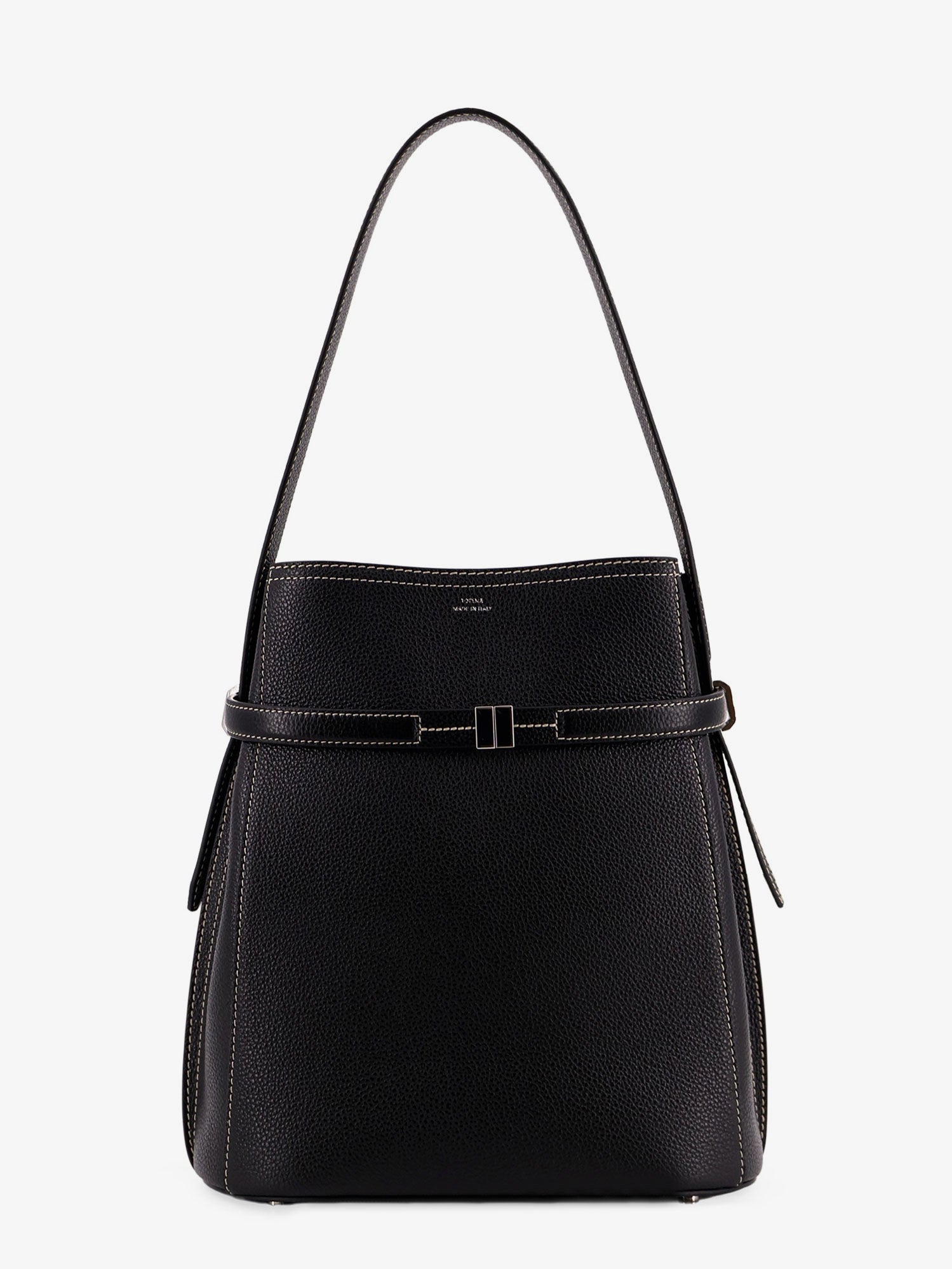 TOTEME Toteme Women Hammered Leather Bucket Bag With Strap On The Front