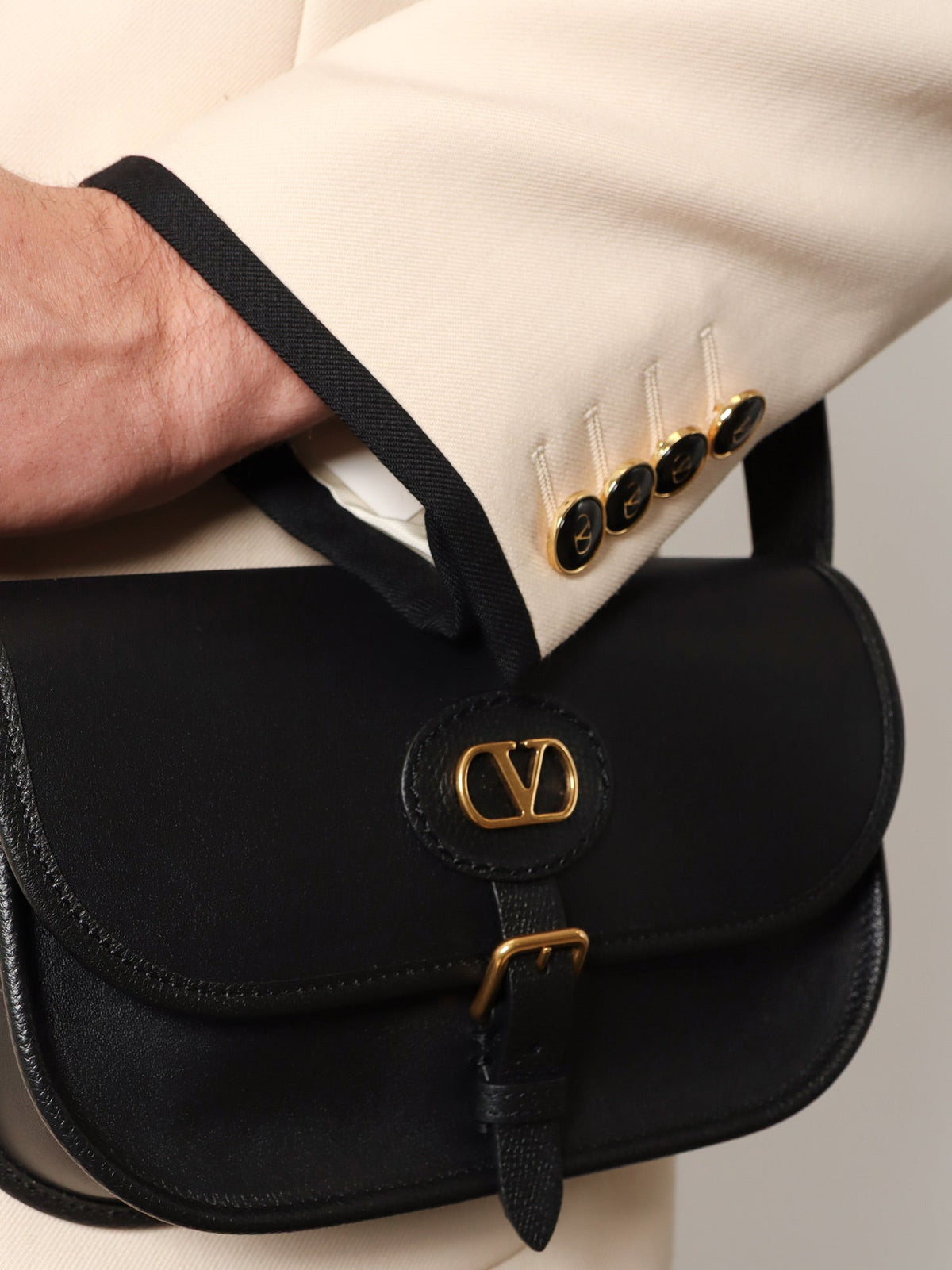Valentino Garavani Men Valentino Garavani Leather Crossbody Bag