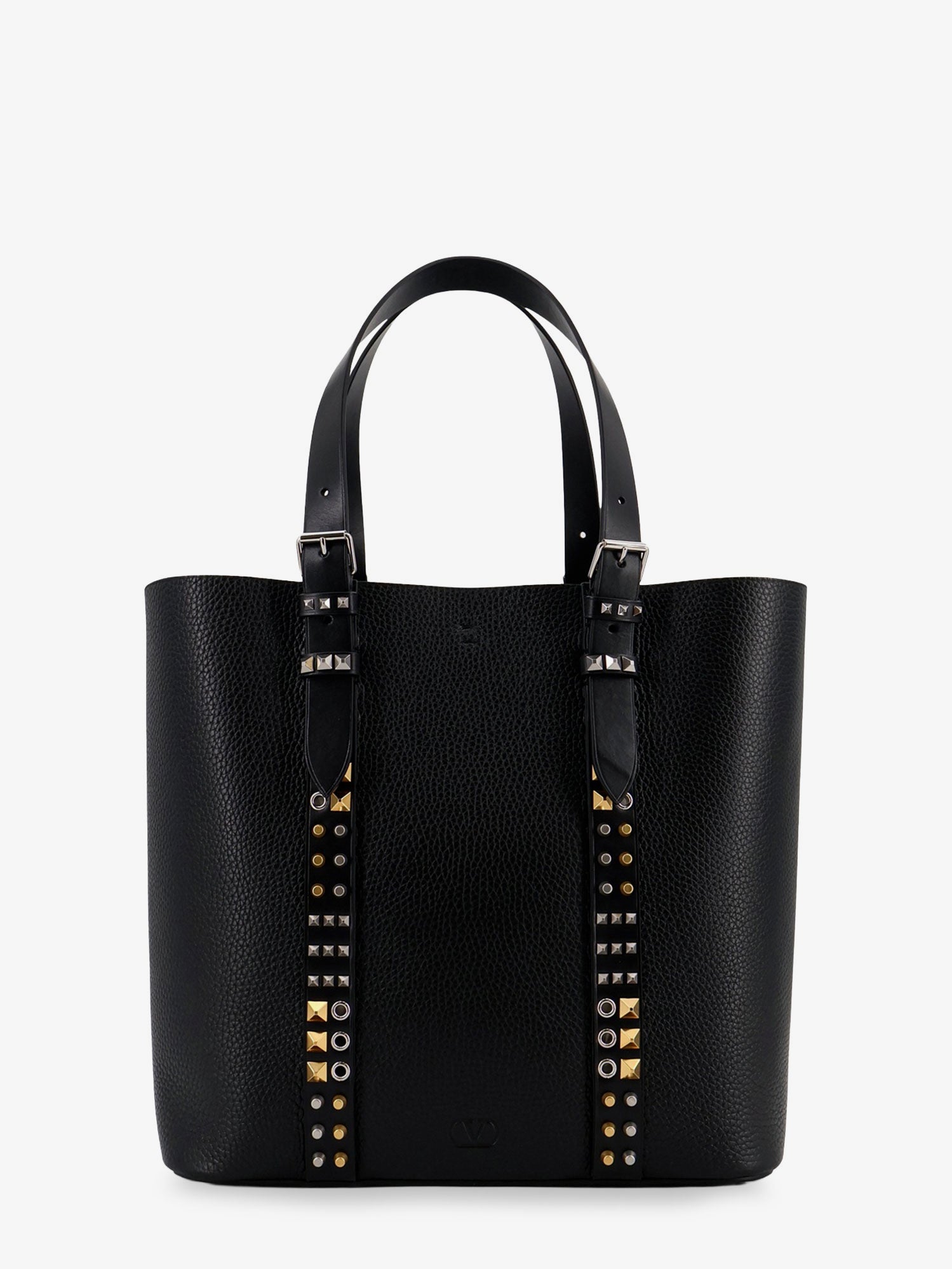 VALENTINO GARAVANI Valentino Garavani Men Leather Shoulder Bag With Iconic Studs