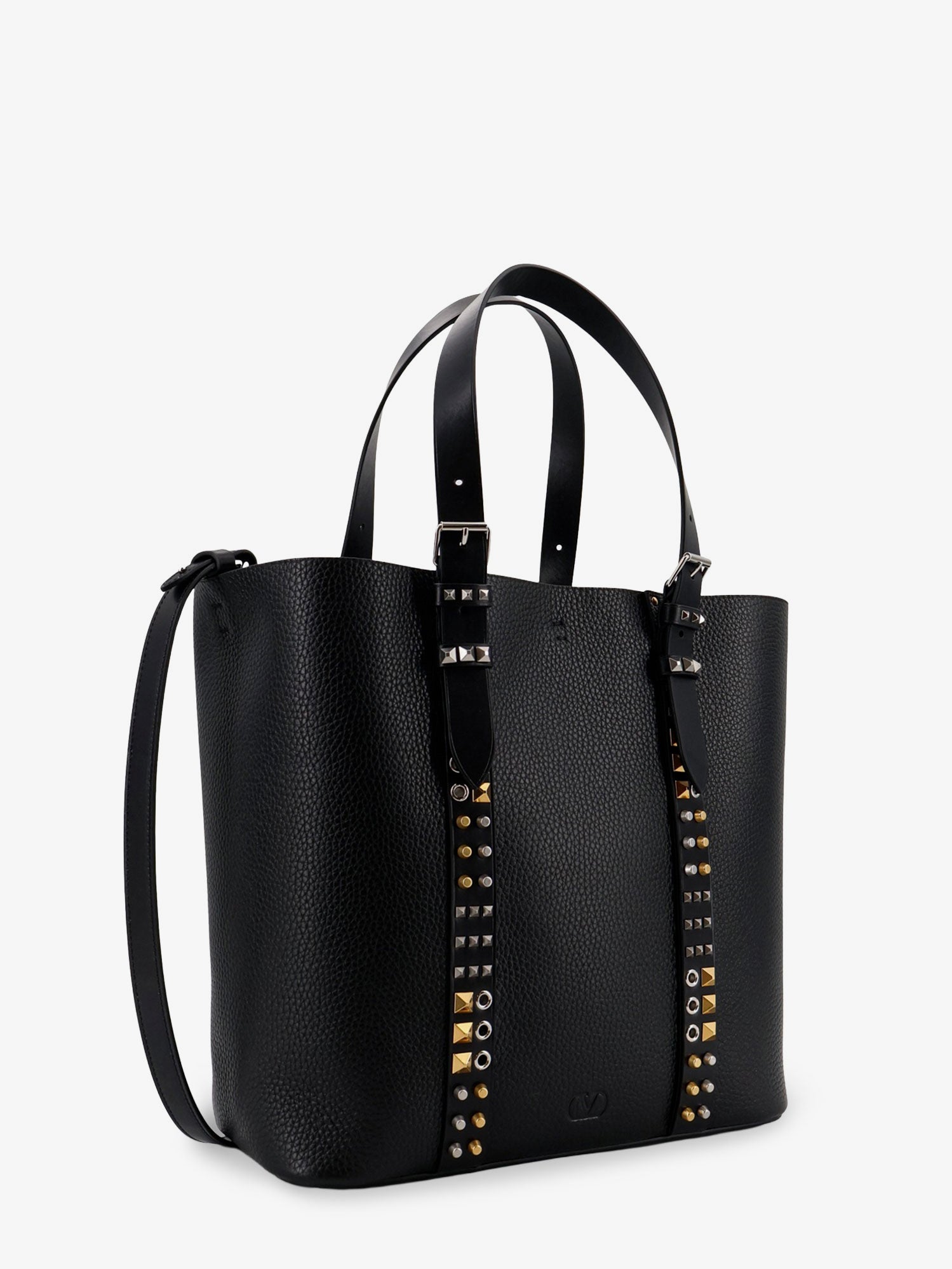 VALENTINO GARAVANI Valentino Garavani Men Leather Shoulder Bag With Iconic Studs