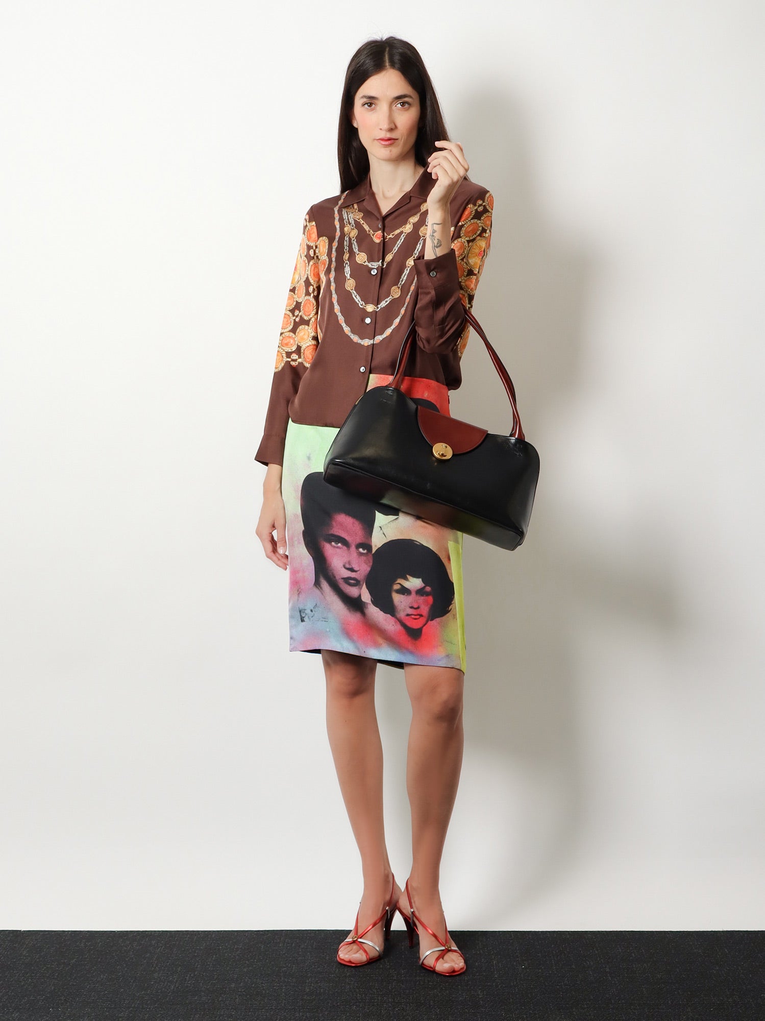 VERSACE Versace Women Vivian Leather Shoulder Bag