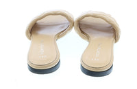 Store Return Ventutto Sand Quilted Flat Slide Leather Slipper-6