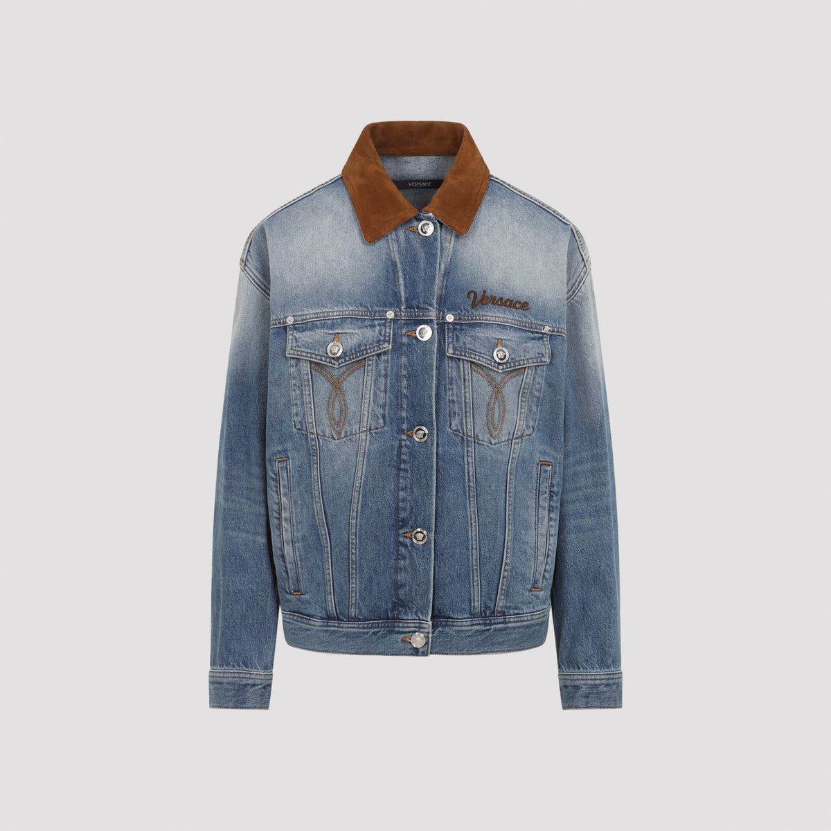 Versace Denim Stone Wash Blouson Women