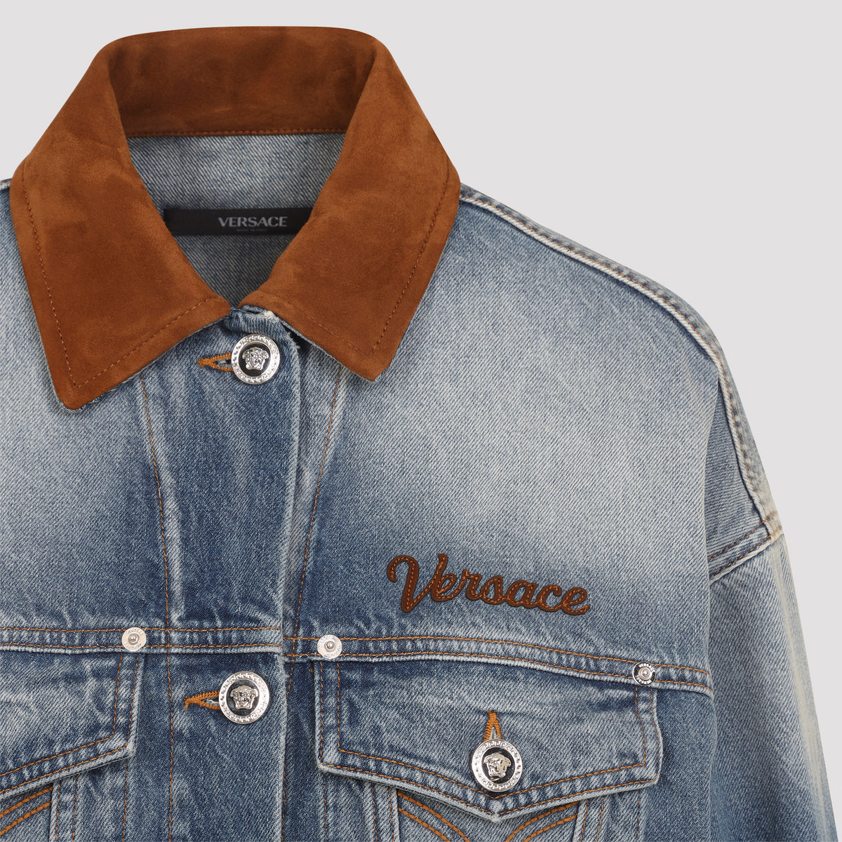 Versace Denim Stone Wash Blouson Women
