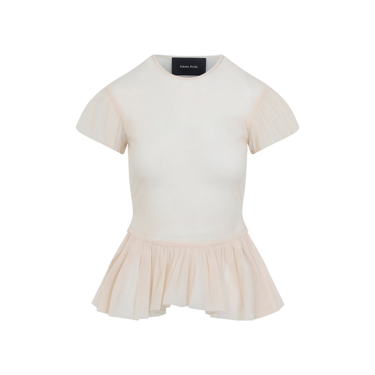Simone Rocha Sheer Ballet Peplum Top Women