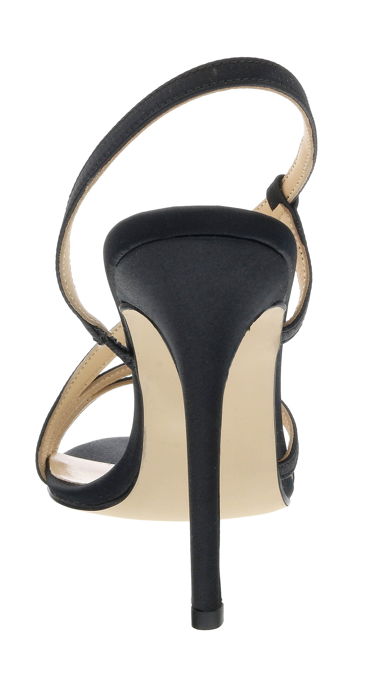 Ventutto Black Classic Strappy High Heel Sandal-