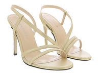 Ventutto Gold Classic Strappy High Heel Sandal-