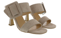 Ventutto Latte Wide Buckle High Heel Slide-