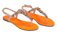 Ventutto Rio Crystal Cluster T-Strap Sandal