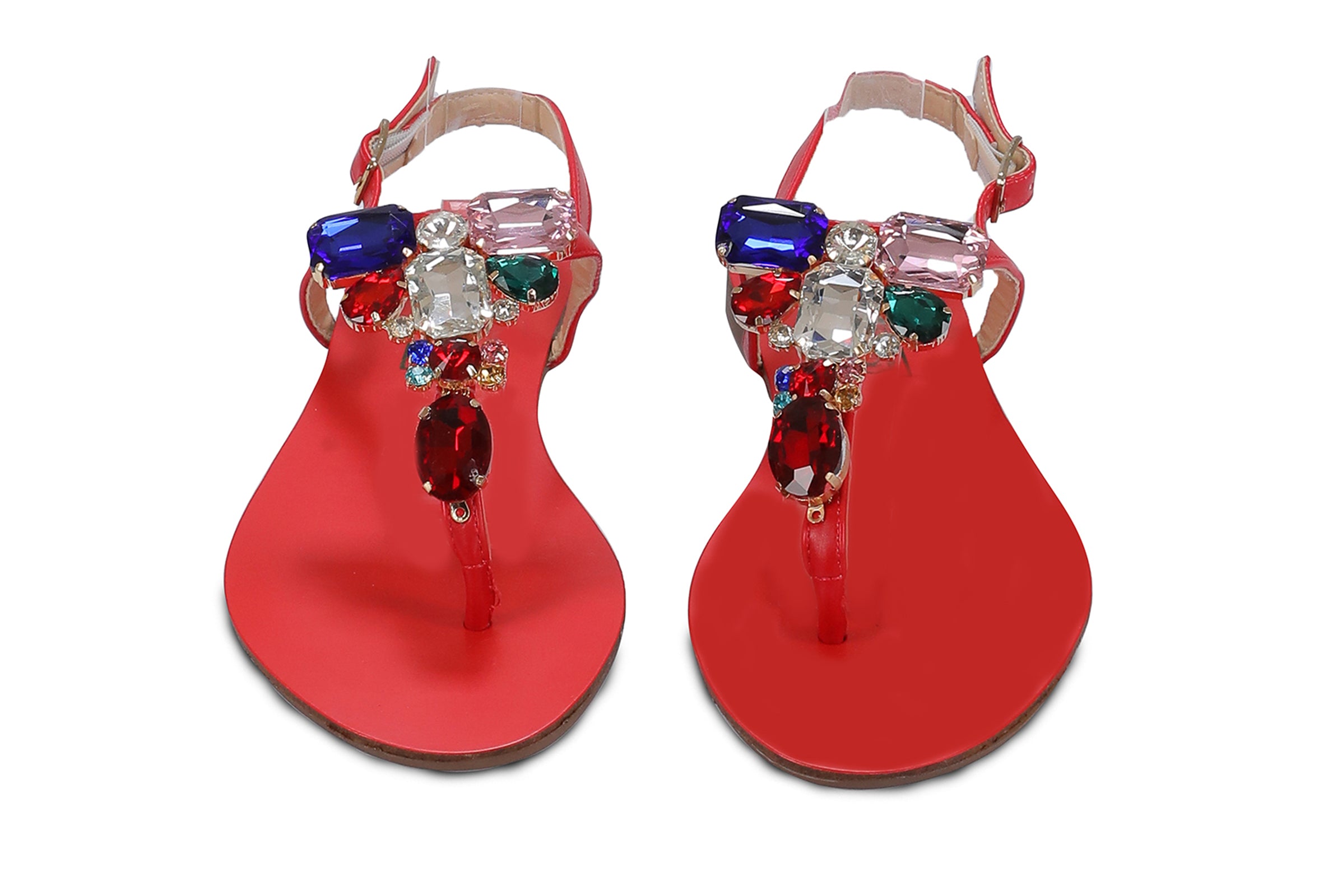 Ventutto Rio Crystal Cluster T-Strap Sandal