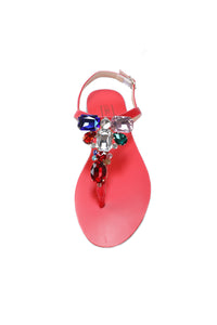 Ventutto Rio Crystal Cluster T-Strap Sandal