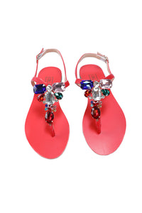 Ventutto Rio Crystal Cluster T-Strap Sandal