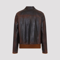 GOLDEN GOOSE Golden Goose Leather Bomber Jacket Men