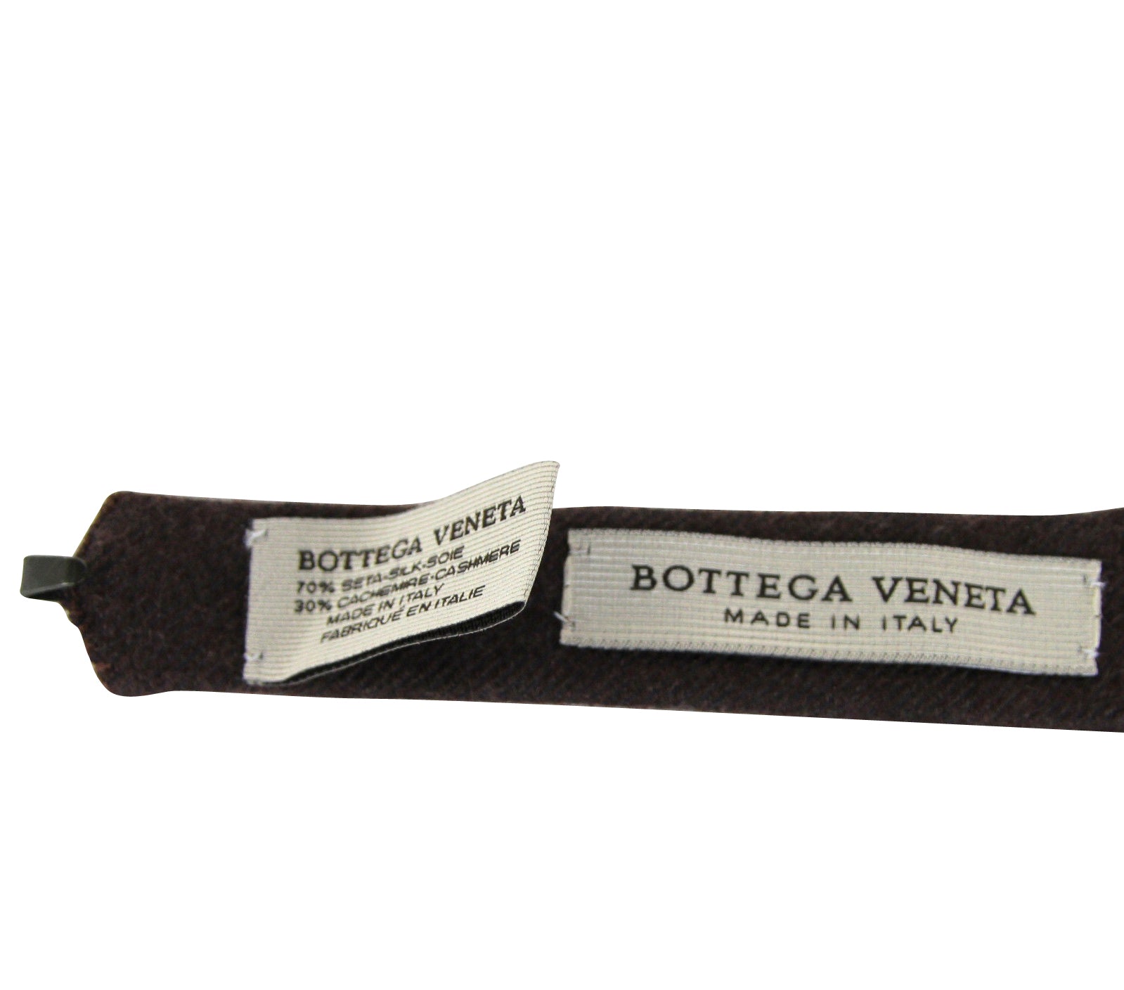Bottega Veneta Men's Brown Silk Cashmere Bow Tie