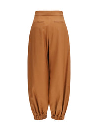 Fendi Women Cotton And Linen Balloon Pants
