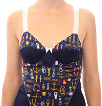 Dolce & Gabbana Blue Sailor Motive Tank Women's Top