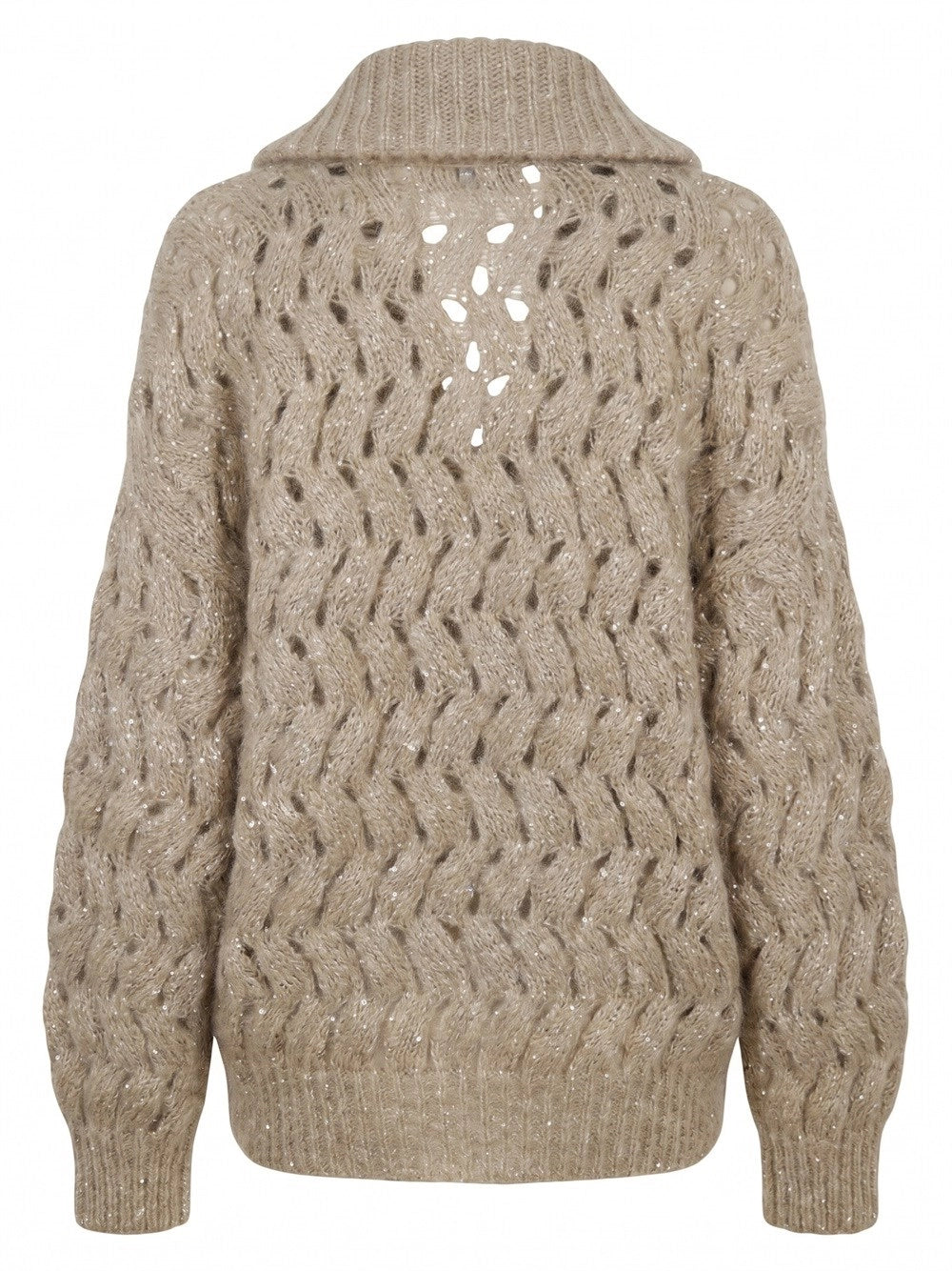 Brunello cucinelli Brunello Cucinelli Women Dazzling Zigzag Cables Cardigan