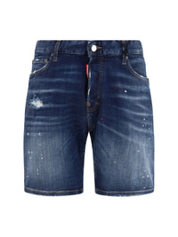 DSQUARED2 Dsquared2 Men Distressed Denim Shorts