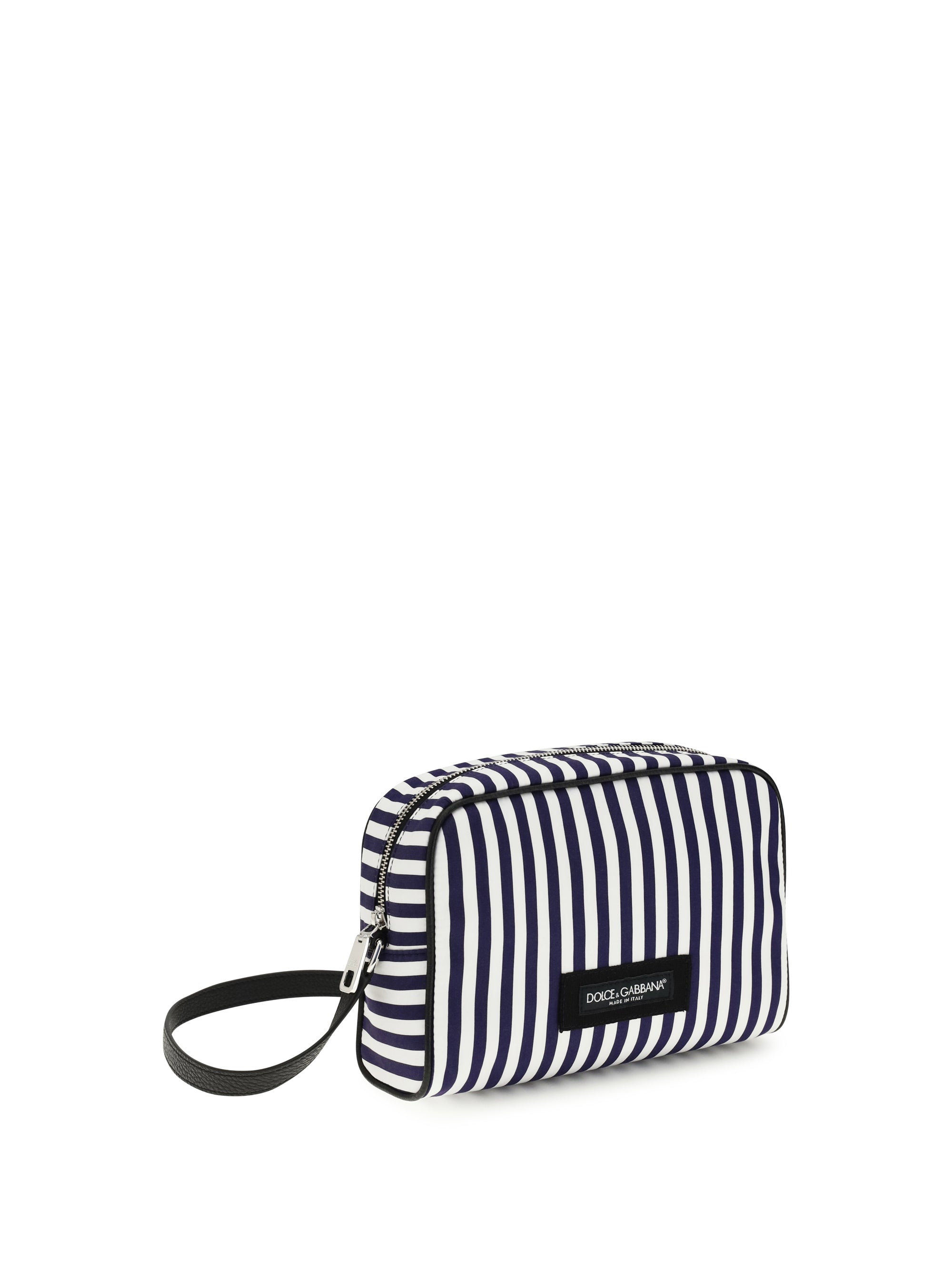 Dolce & Gabbana Men Striped Poplin Handbag