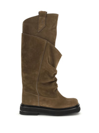 The Attico Women La Passeggiata Suede Boots