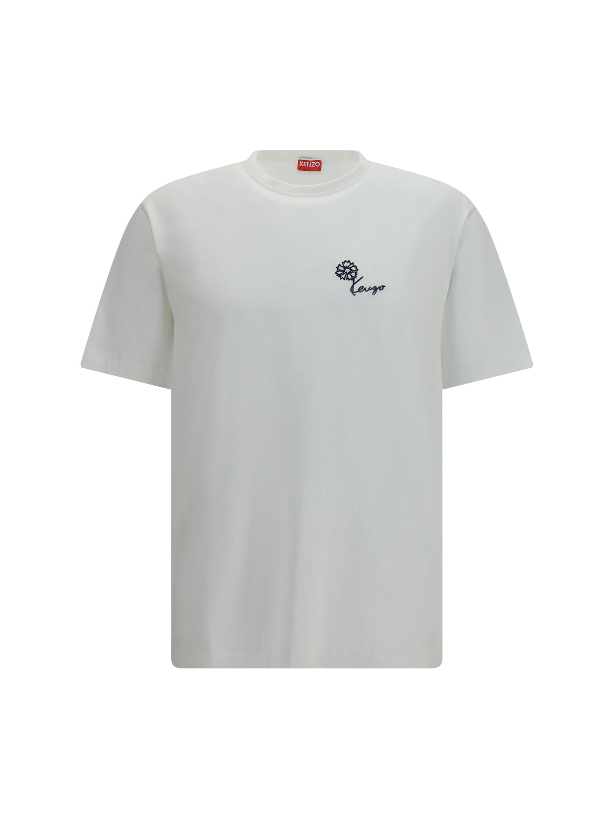 Kenzo Men Kenzo Tulip Embroidered Cotton T-Shirt