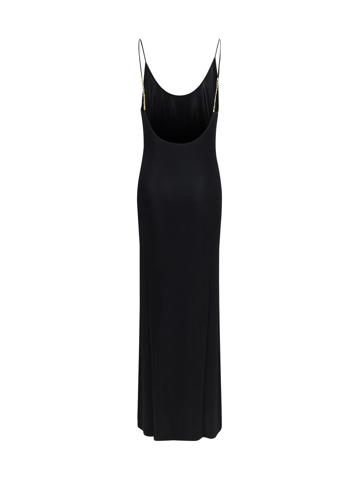 Saint Laurent Women Backless Knit Dress With Cassandre Chain