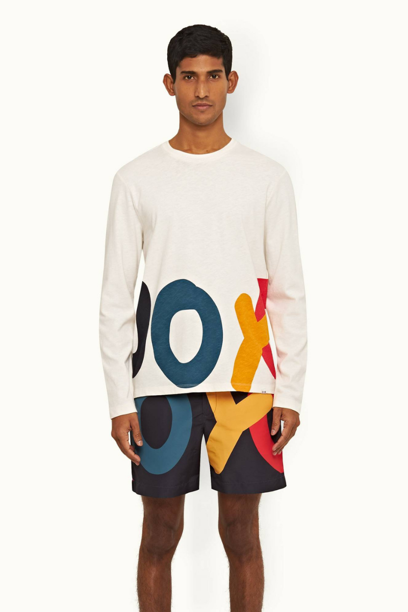 Orlebar Brown Ob Classic Tee Ls O.buoy-277838-White Sand